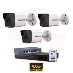 Hikvision IP 4MP 3 Cameras Package